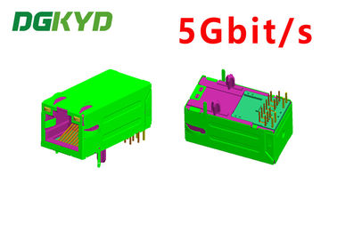 5Gbit/βιομηχανικός συνδετήρας 33MM GY/GY γρύλων magnetics του s RJ45 ethernet