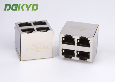 Krj-5921S8P8C2X2NL προστατευμένος σωρός MJ Assy 8pos 2x2 Cat5 Ethernet Rj45 Jack