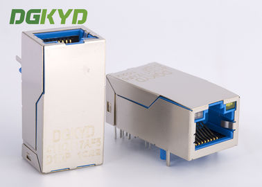 Θηλυκός Jack Ethernet Gigabit ενιαίος λιμένας 1000M συνδετήρων RJ45 καταχωρημένος PoE+ γρύλος