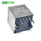 DGKYD511B002AB2A8D RJ45 100M 180 Degree Direct Plug Network Connector 8PIN With Light And Shielded Socket