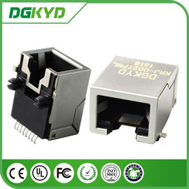 1x1 Tab Down SMD Rj45 Pcb Connector Without Transformer ,Gold Plating 6U