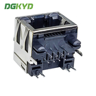 DGKYD561188DG1A2DB4 Single port connector network socket 1X1 8P8C DIP RJ45 straight with light and wing