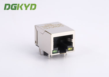 Single Port Gigabit Ethernet 10 Pins PCB RJ45 Modular Jack, G/Y Led
