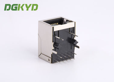 Single Port Gigabit Ethernet 10 Pins PCB RJ45 Modular Jack, G/Y Led