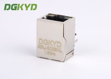 Single Port Gigabit Ethernet 10 Pins PCB RJ45 Modular Jack, G/Y Led