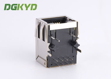 10/100 Base-tx network connector rj45 single port with G/Y led and EMI Fingers RJ45 With Transformer
