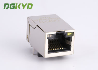 90 Degree shielded gigabit ethernet rj45 connector with magnetics cat6 rj45 plug RJ45 With Transformer