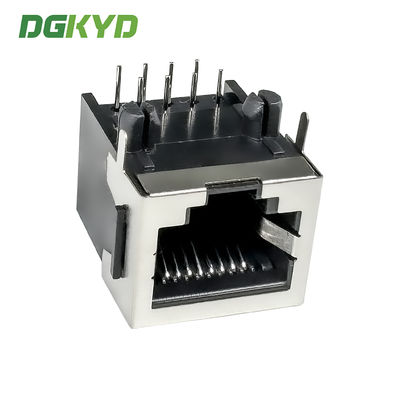 Half package network port 10P8C without light strip shielding shell interface RJ45 connector DGKYD5621E1118GWA1DY11B006