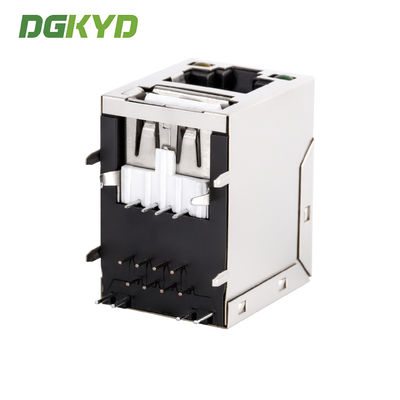 RJ45 with USB 2.0 socket, shielded with light, without filter DGKYDRU121188AB1WDY1054
