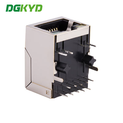 RJ45 connector with built-in 10G integrated transformer with light and shielding DGKYD111Q594AB2A12DB1