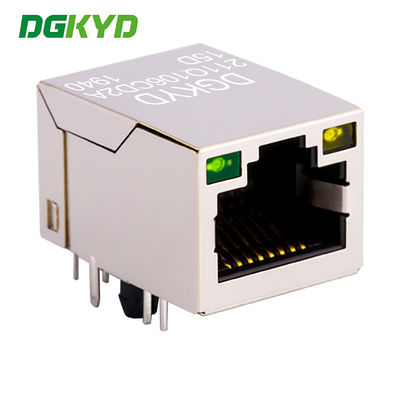Single port RJ45 connector modular block socket Gigabit Ethernet filter RJ45 network port socket with built-in transformer DGKYD211Q106CD2A15D