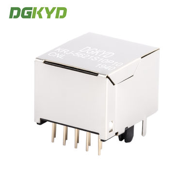 RJ45 network port connector without built-in transformer  network interface single port shield 10 pins 10 contacts rj 45 LAN jack connector  KRJ-5621S10P10CNL