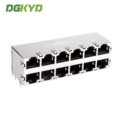 RJ45 multi port female connector 2X6 network interface socket DGKYD59212688HWA1DY1A022