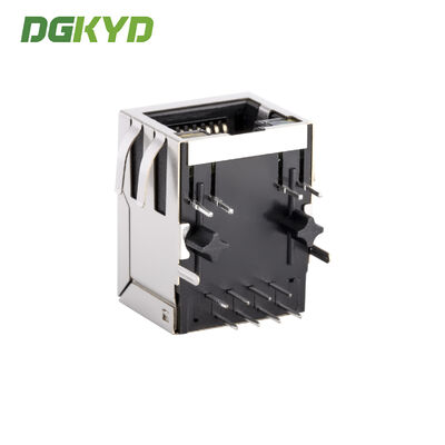 RJ45 connector 100Mbps integrated transformer industrial network port horizontal socket DGKYD111B002DB1A1D