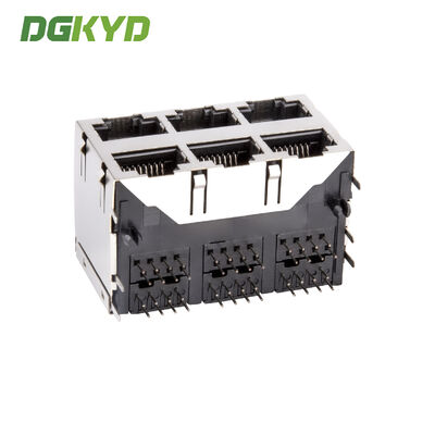RJ45 multi port connector industrial network interface network port socket 8P8C KRJ-5921S2X3WDENL