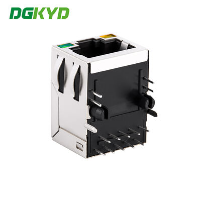 100Mbps POE RJ45 Shielded Connector with Integrated Filter for Industrial Network Port
