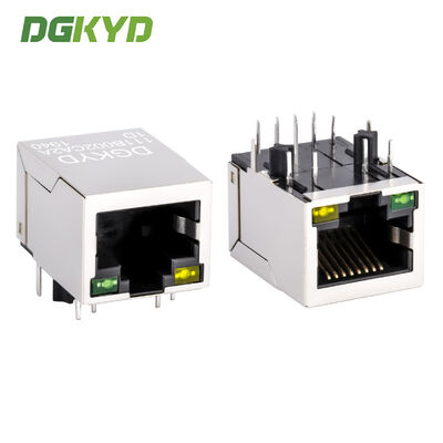 100Mbps RJ45 Connector with Integrated Transformer and Shielded Industrial Network Port