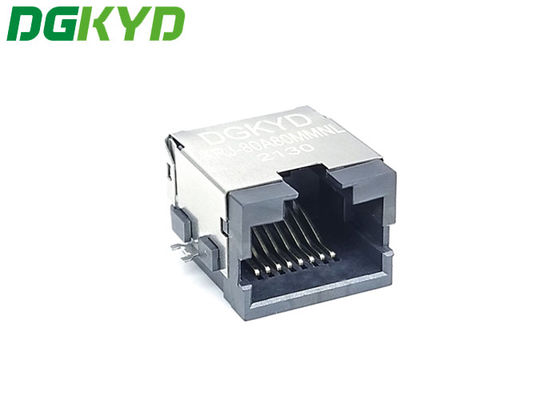 LCP Rj45 Female Connector SMD 8 Pin Sinking On Board DGKYDCB801188GWA6SB1133