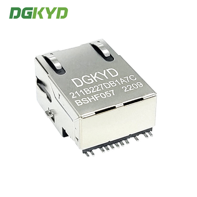 DGKYD 7 pin SMD RJ45 Network Connector with LCP housing