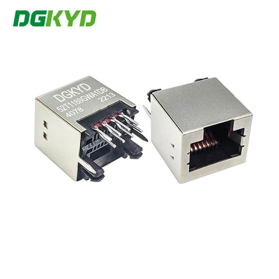 DGKYD52T1188GWA1DB4078 Ethernet Socket 8P8C Connector Horizontal 180° Interface No Light Strip Shield