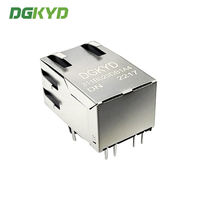 DGKYD311B029DB1A4DN PCB Mount Integrated Magnetics RJ45 Jack Module Tab Up Cat5 Ethernet Socket OEM