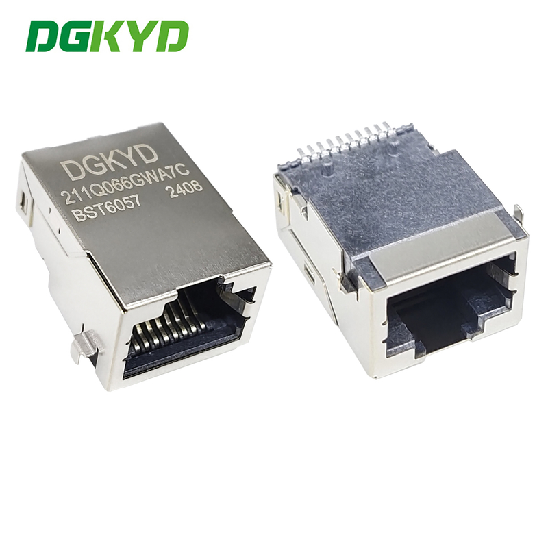 DGKYD211Q066GWA7CBST6057 RJ45 1000base Integrated Connector Patch Network Interface Ethernet Filtering Without Light SMD
