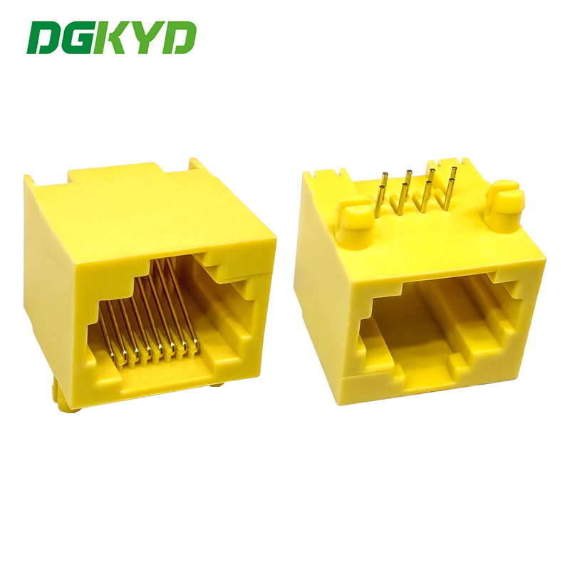 RJ45 horizontal interface without light or shielding, yellow network socket DGKYD561188IWB1DY1027
