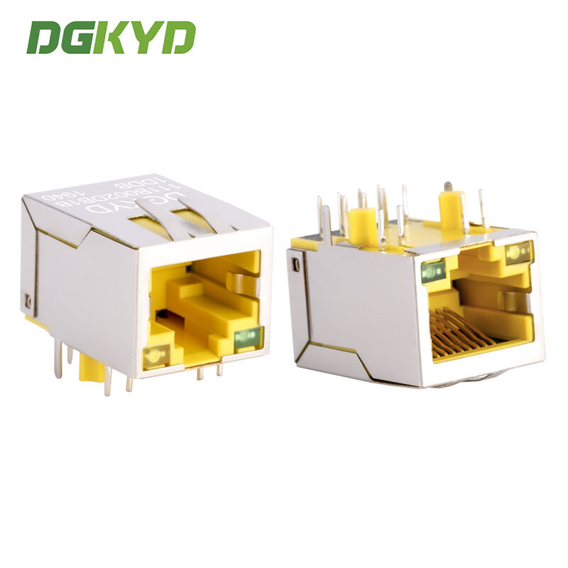 RJ45 100Mbps industrial communication network interface Ethernet socket yellow DGKYD111B002DB1DDB