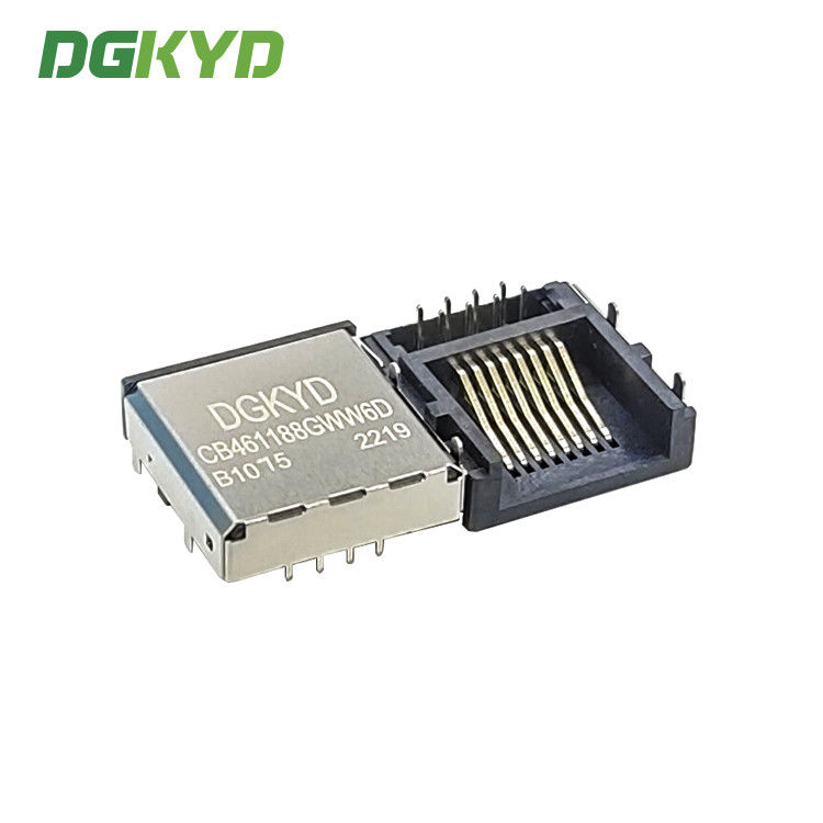 DGKYDCB461188GWW6DB1075 Submersible RJ45 Connector Ultra Thin Interface LCP Material Without Filter 8P8C SMT