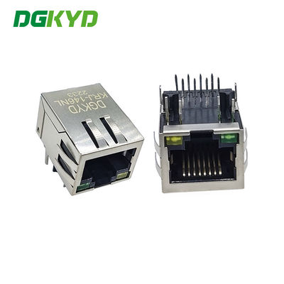 Ο ενιαίος λιμένας βάση-τ 10/100 RJ45 ενσωμάτωσε Magnetics Jack, G/Y που οδηγήθηκε