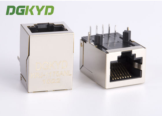 100 μεγαμπίτ RJ45 Magnetics ο μορφωματικός Jack, ενιαίος συνδετήρας Rj45 καλωδίων δικτύων λιμένων