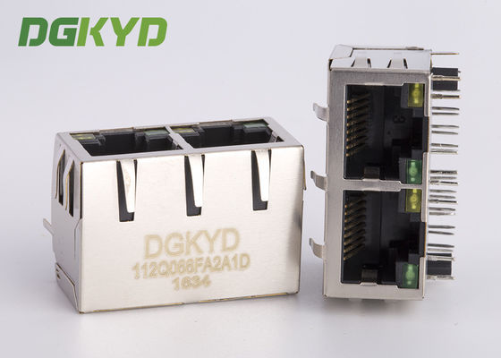 Υποδοχή του Jack Rj45 σύνδεσης καλωδίων CAT6 Ethernet με G/Y LEDs 1000 βάση-TX