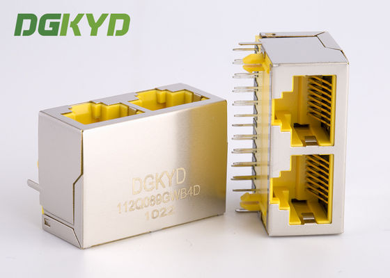ΓΑΤΑ 6 Ganged 2 βάση Jack Combo λιμένων RJ45 με το μετασχηματιστή Gigabit Ethernet