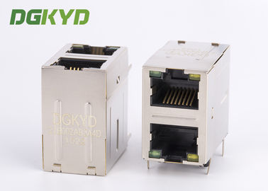 8P8C Cat5/5e 100Mb συσσώρευσε 2 το λιμένα RJ45 Jack Combo με το μετασχηματιστή