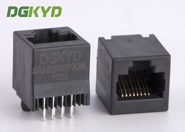 Unshielded 180 τοπ εισαγωγής RJ45 βάσεων βαθμοί υποδοχών του Jack 8p8c Ethernet