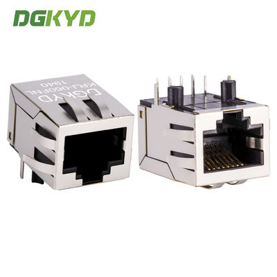 Μεταλλική ασπίδα 100 βάσης-Tx Cat5 Rj45 σύνδεσμος Ethernet με μαγνητικά China Factory KRJ-060FNL