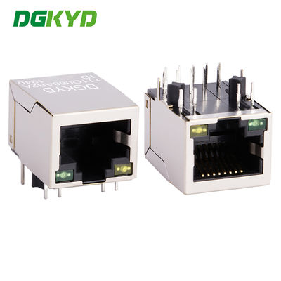 RJ45 μεμονωμένες θύρες Διασύνδεση δικτύου Gigabit RJ45 με φως LED και PIN pin flush 4.06 DGKYD111Q068AB2A1D