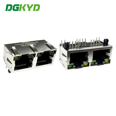 Οριζόντια διεπαφή RJ45 8P8C με φως, ελατήριο προστασίας, πύλη στρογγυλής διεύθυνσης DGKYD561288DB1A1DY1