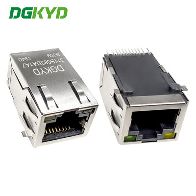 DGKYD311B083DA1A7S009 SMT RJ45 ο μαγνητικός Jack 100 πιάτο ρύθμισης βάση-τ με Leds