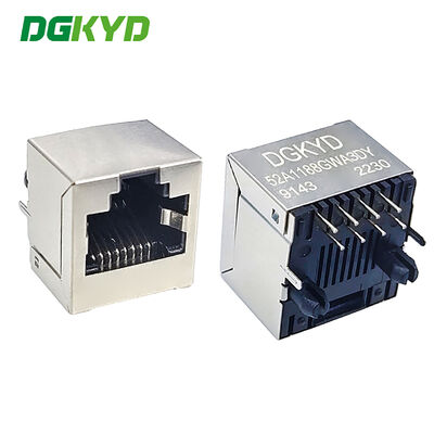 DGKYD52A1188GWA3DY9143 52A RJ45 8P8C Σύνδεσμος σε γραμμή 180 μοίρες