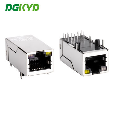 Custom Single Port 33,0mm Rj45 Lan Jack , 1000BASE micro rj45 connector PoE KRJ-339PWNL