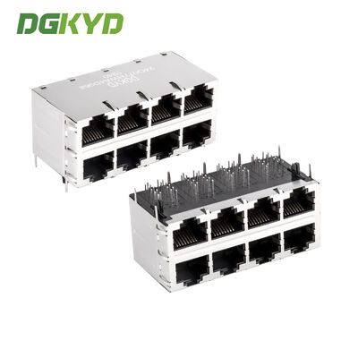 Υποδοχή 8 θυρών Gigabit Ethernet RJ45 με μαγνητικά συστήματα για δικτύωση υψηλής ταχύτητας