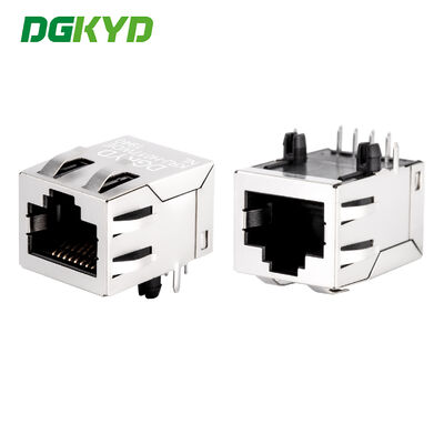 Προστατευμένος μονοβύκλος RJ45 PCB συνδετήρας με μετασχηματιστή για Megabit Ethernet