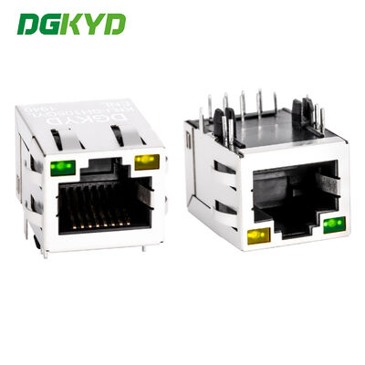 10/100 BASE Ethernet RJ45 Modular Jack με μετασχηματιστή και μέσα από τρύπα
