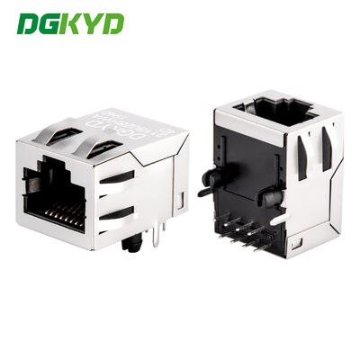 Θωρακισμένη υποδοχή RJ45 100 Mbps με ενσωματωμένο μετασχηματιστή δικτύου και χωρίς λωρίδα φωτός