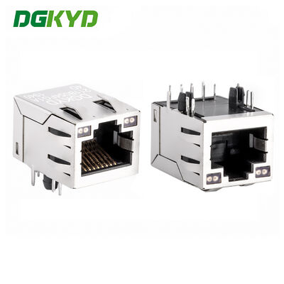 RJ45 Θωρακισμένος Σύνδεσμος με Φίλτρο 100Mbps, Διπλό Έγχρωμο LED και Επιχρύσωση 6U