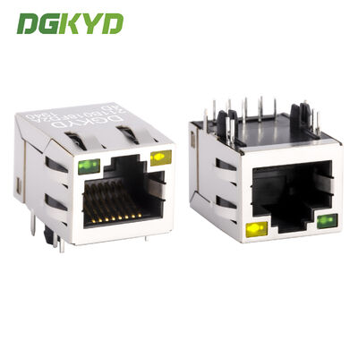 Βιομηχανικός βαθμός 8PIN RJ45 Προστατευμένος σύνδεσμος με 6U χρυσωπρίωση για πύλη δικτύου