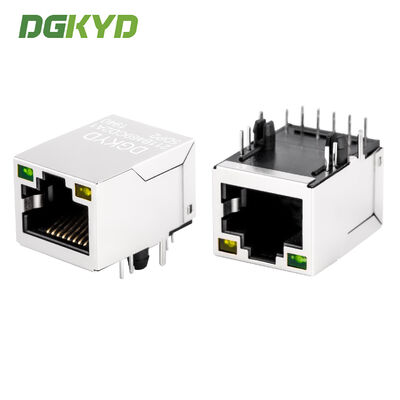 RJ45 προστατευόμενος σύνδεσμος με 100Mbps POE ολοκληρωμένο φίλτρο Ethernet και 6U χρυσωπρίωση