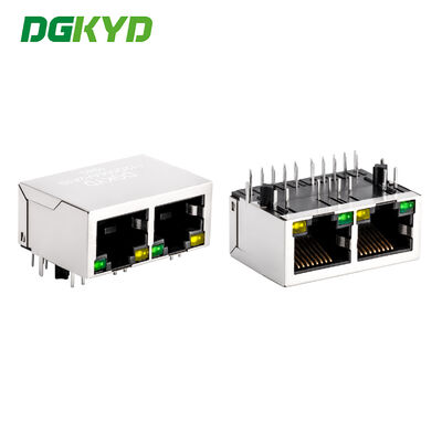 Προστατευμένος RJ45 σύνδεσμος 8P8C Gigabit Modular Jack για βιομηχανική πύλη δικτύου
