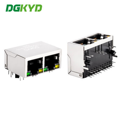 RJ45 Connector Modular Jack με φίλτρο χρυσοπίλυσης 6u και θύρα TAB-Down για Gigabit Ethernet